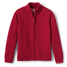 2020 wholesales Pure 100% Cotton knit School Uniform Boys full Zip front Cardigan sweater for boys girls